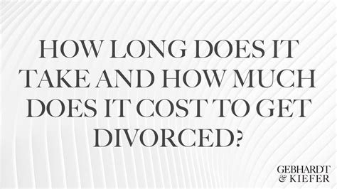 how long does it take to get divorced and how much does it cost in nj youtube