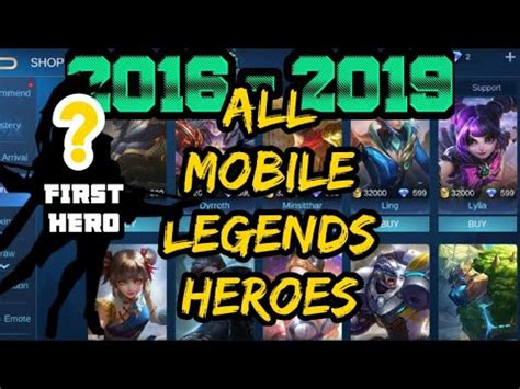 Enjoy the classic moba on your mobile. All Mobile Legends Heroes 2016 - 2019 (In order of release ...