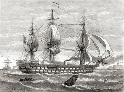 Napoléon A 90 Gun Ship Of The Line Of The French Navy The First