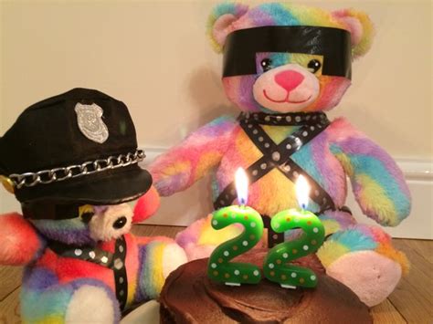 Birthday 1D Rainbow Bondage Bear Sugar Baby Bear