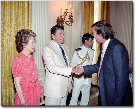 Ronald Reagan Greets Donald Trump At White House 11x14 Silver Halide