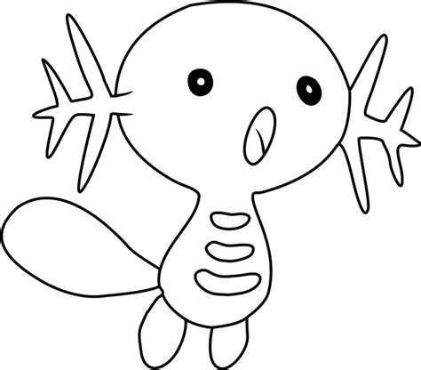 Wooper en Pokémon para colorear, imprimir e dibujar –ColoringOnly.Com