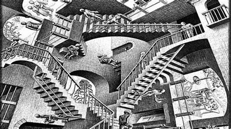 Free Download Escher Relativity Abstract Deliver Stairs Hd Wallpaper