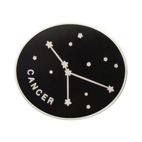 Cancer Pin Zodiac Pin Constellation Enamel Pin Hard Etsy