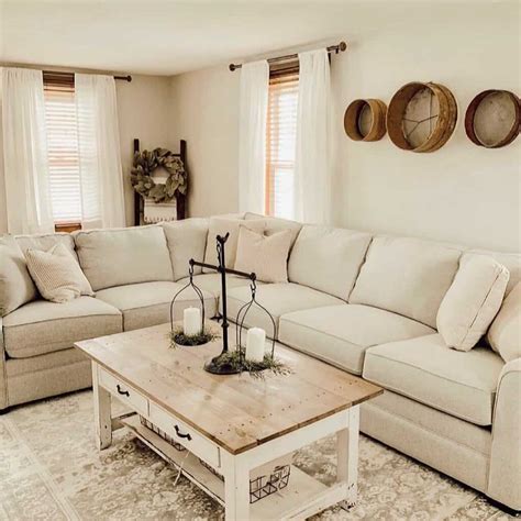 Comfy Warm Farmhouse Living Room With Rustic Accents Soul And Lane