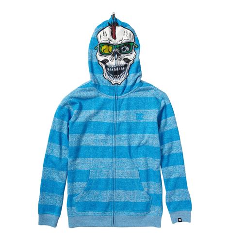 Boys Rebeled Zip Up Face Hoodie 71860028 Dc Shoes