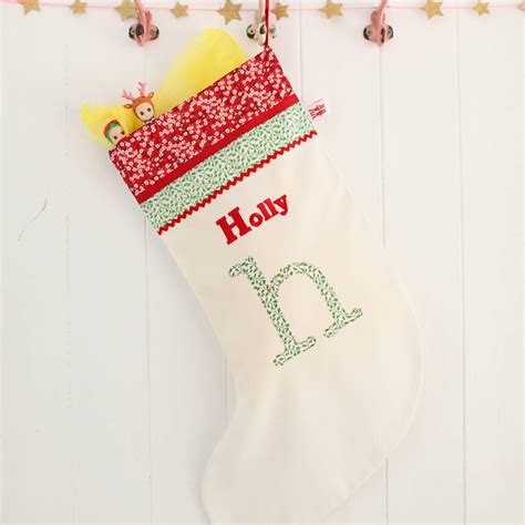Personalised Embroidered Christmas Stocking By Milk Two Bunnies