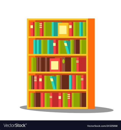 Bookcase Home Library Pile Encyclopedia Royalty Free Vector
