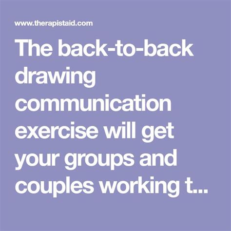 The Back To Back Drawing Communication Exercise Will Get Your Groups