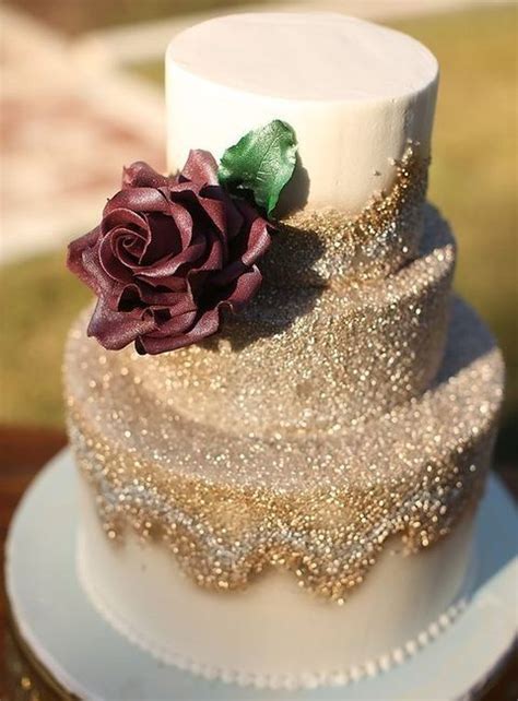 Sparkle Wedding Cakes Rose Gold Wedding Cakes Gold Glitter Wedding