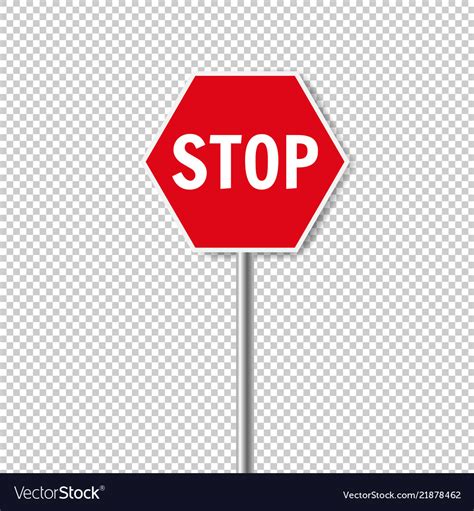 Red Stop Sign Isolated Transparent Backg 751759 Png
