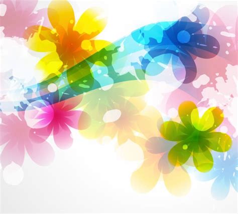 17 Colorful Flower Background Vector Free Images Free Vector Colorful