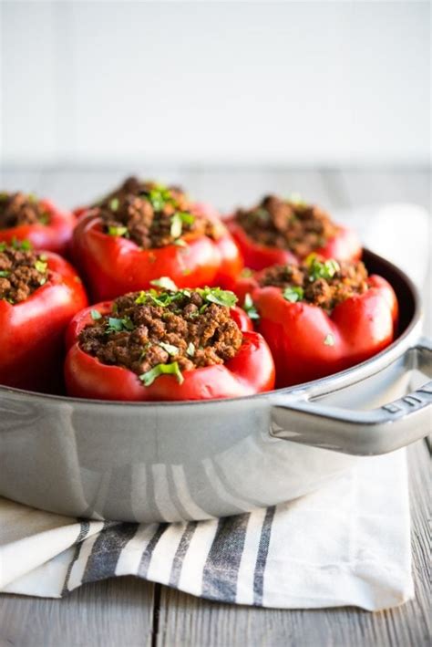 Curried Beef And Butternut Stuffed Peppers