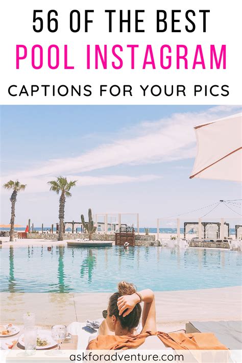 56 Cute Pool Captions For Instagram Poolside Photos Ask For Adventure Pool Captions