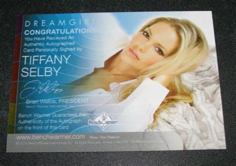 2017 Benchwarmer Tiffany Selby Dreamgirls Blue Foil Autograph5 Playboy