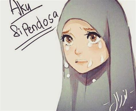 Wanita Animasi Gambar Kartun Menangis 11 Kartun Muslimah Sedih Anak