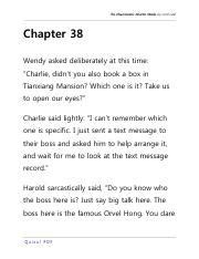 Lees hoofdstuk 3284 van de roman charismatische charlie wade gratis. The Charismatic Charlie Wade Chapter 0038_.pdf - The ...