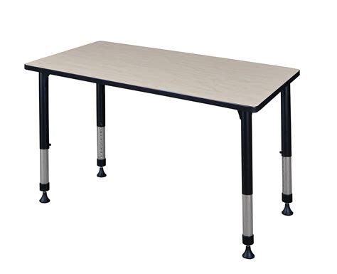 Kee 48 X 24 Height Adjustable Classroom Table Maple