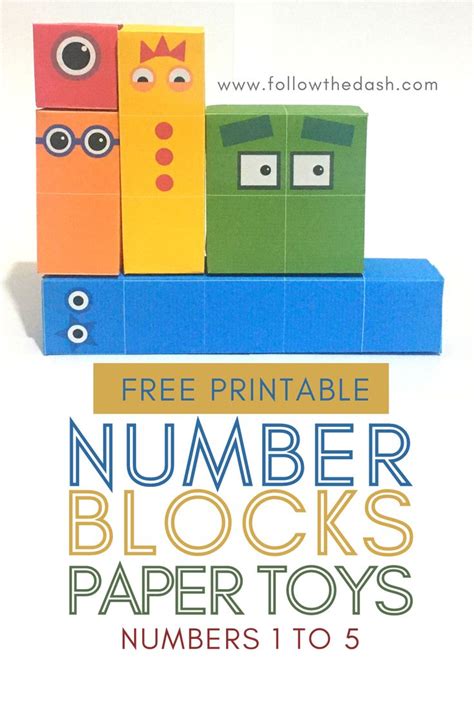 Numberblocks Free Printable Paper Toy Paper Toys Template Printable