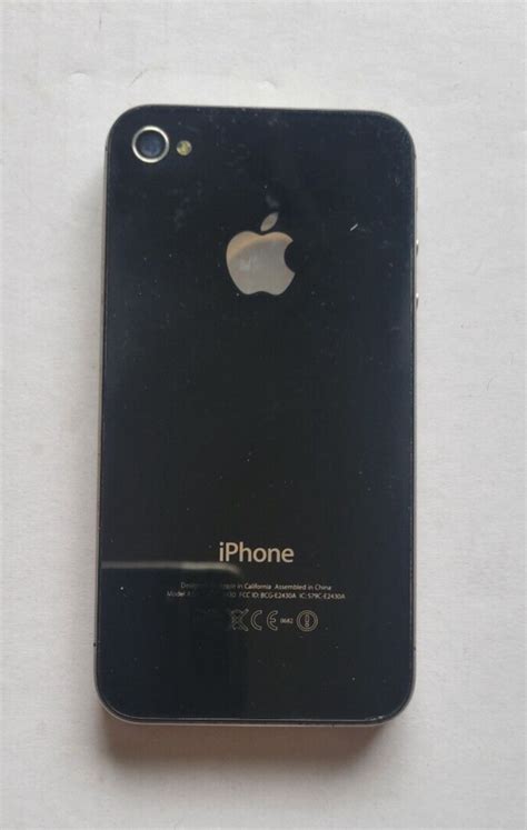 Apple Iphone 4s 16gb Model A1387 Black Unlocked Ebay