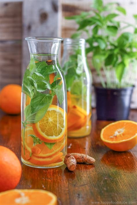 Orange Basil Infused Water Recipe Happy Foods Tube