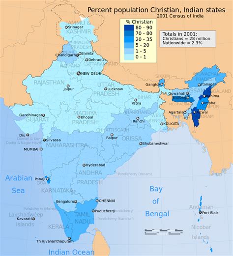 File2001 Census India Religion Distribution Map Percent