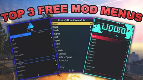 Top Best Free Mod Menus For Gta Online In Youtube