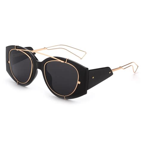 Mimiyou 2018 Sunglasses Steampunk Fashion Eyewear With Case Vintage