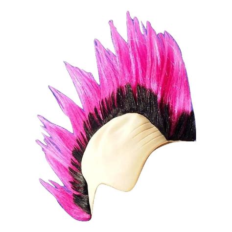 purple spiked mohawk headpiece punk hat hair wig costume halloween accessory new