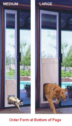 Although pet doors come with obvious advantages — the freedom to allow your pet to head out as he pleases — it also comes with a minor disadvantage: A dog door for a sliding glass door. Best $ I ever spent ...