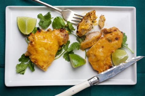 Blend the first 11 ingredients (mango, chili sauce, lime juice, honey, salt, pepper garlic, onion, oil, orange juice, and wine) together in a blender or food processor. Mango-Lime Marinated Chicken Thighs | Recipe | Marinated ...