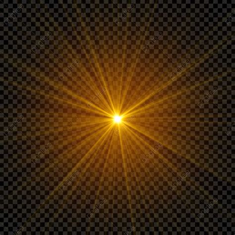 Efek Sinar Matahari Kreatif Berkilau Bersinar Lensa Png Transparan