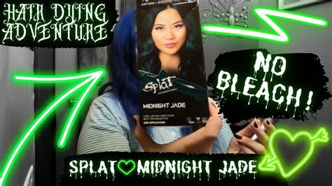 No Bleach Splat Midnight Jade Hair Dying Adventure Youtube