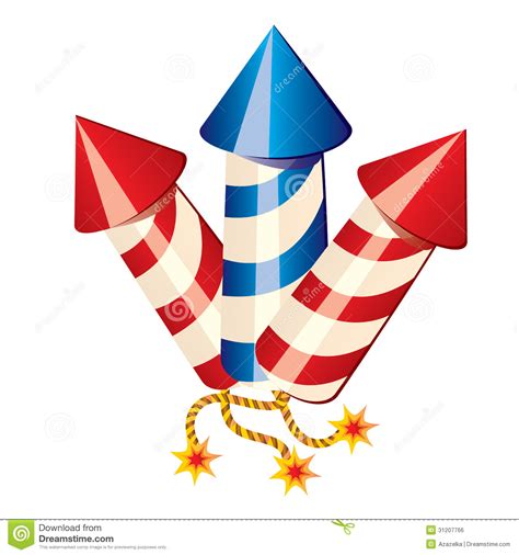 The advantage of transparent image is that it can be used efficiently. Cartoon Fireworks Rockets Royalty Free Stock Image - Image: 31207766