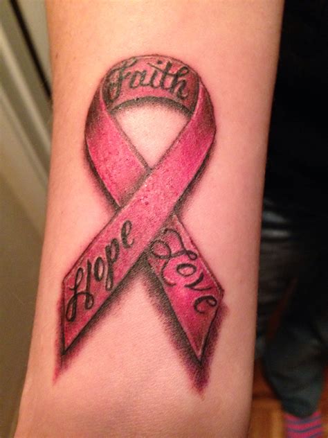 Breast butterfly cancer ribbon tattoo ideas on shoulder hope and small pink cancer ribbon tattoo on wrist Cancer Ribbon Tattoos Designs Ideas to Give Support to the ...