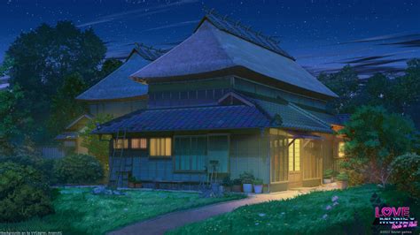 Artstation Japanese Village House Night Version