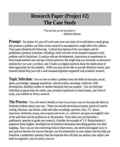 Early on, you have to conduct extensive research and consider an analytical method you will choose to investigate the case. 31+ Case Study Samples - Word, PDF | Free & Premium Templates