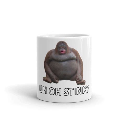 Uh Oh Stinky Le Monke Funny Know Your Meme Novelty Coffee Mug Etsy