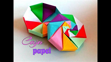 CAJA MULTICOLOR de PAPEL con la técnica PAPIROFLEXIA paso a paso YouTube