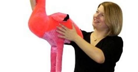 Giant Stuffed Pink Flamingo 42 Inches Tall Stuffed Soft Jumbo Big Plush Tropical Bird