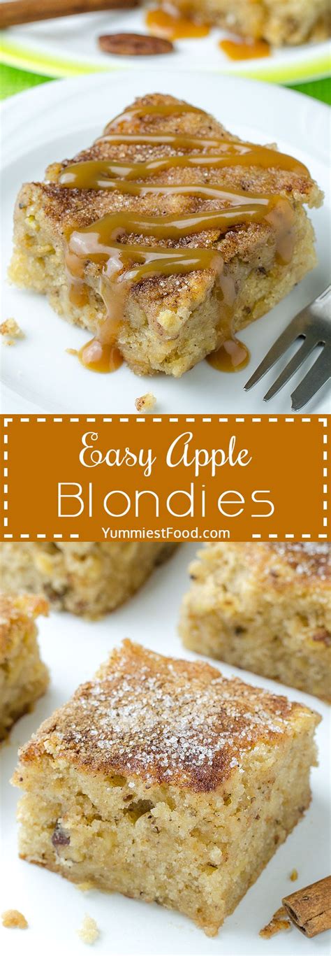 Easy Apple Blondies | Recipe | Easy desserts, Dessert ...