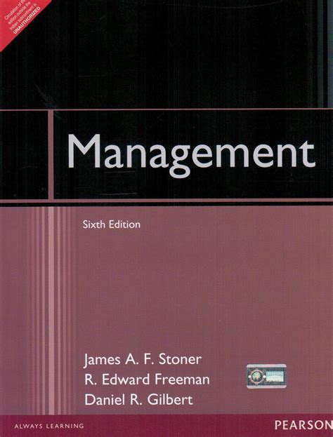 Management 6th Edition Daniel R Gilbert James A F Stoner R
