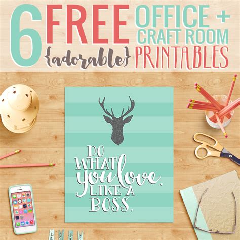6 Free Office Craft Room Printables Becca Paro