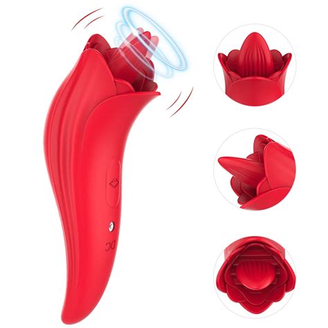 Meese Rose Toy For Woman Sex Toys G Spot Vibrator Tongue Licking Sucking Suction Vibrator Adult