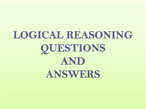 Logical Reasoning Questions And Answers By Mydear Student Issuu