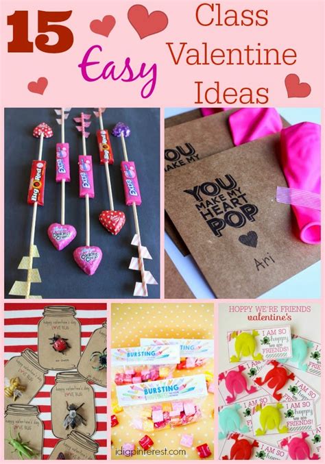 15 Easy Homemade Class Valentine Ideas I Dig Pinterest