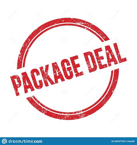 Package Deal Text Written On Red Grungy Round Stamp Stock Illustration Illustration Of Grungy