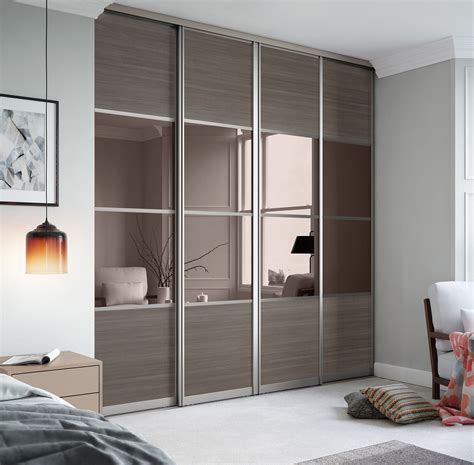 Create a bold statement with minimalist sliding mirror doors with framed glass panels, or choose a more classic and structured shaker style. Signature 4 panel sliding wardrobe doors in Wild Wood and ...