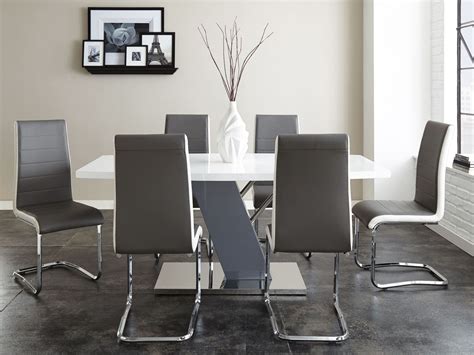 Chromcraft dinette sets are comfortable and would be a wonderful addition to your kitchen or dining room. Nevada Shiny Chrome Rectangular Pedestal Dining Room Set from Steve Silver (NV500B-NV500T ...