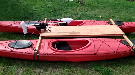 Kayak Catamaran With Electric Trolling Motor Haswing Osapian 2 Youtube